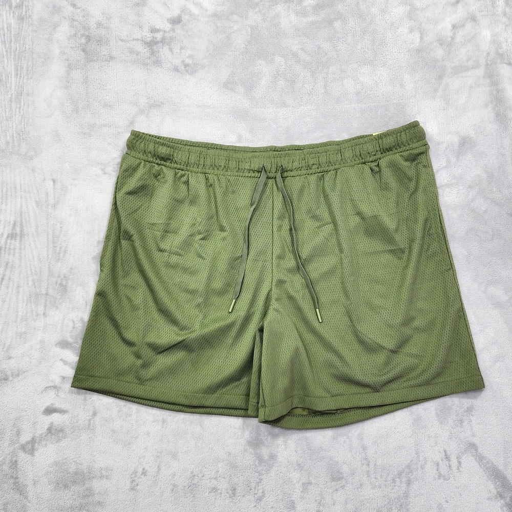 All In Motion Shorts Mens XL Green Mesh 7 Inseam Lined Running‎ Athletic Gym